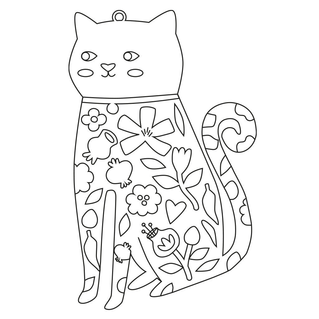 Gatito MDF figura para pintar