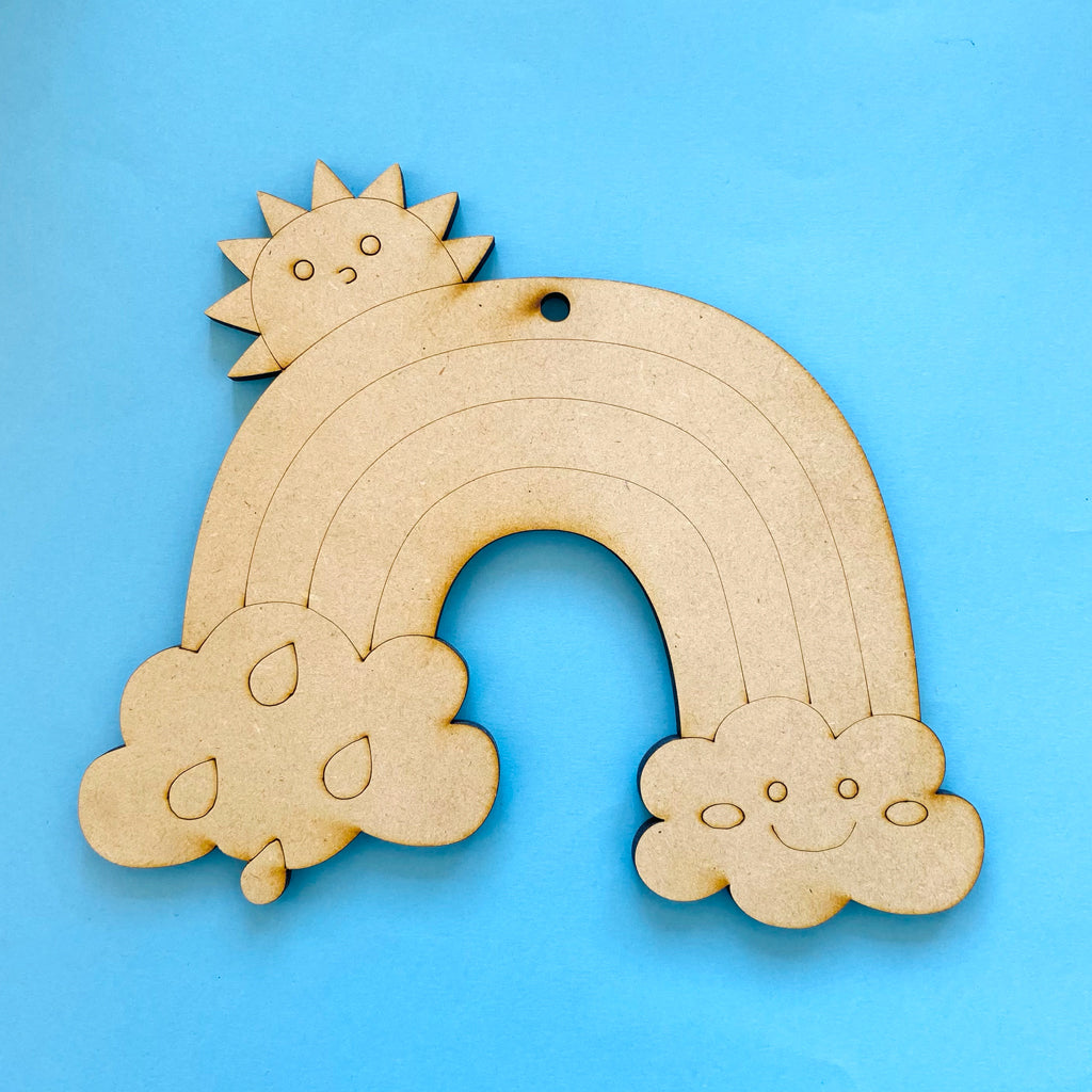 Arcoiris MDF figura para pintar