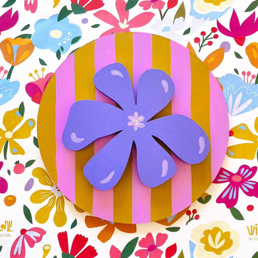 Figura decorativa MDF flores
