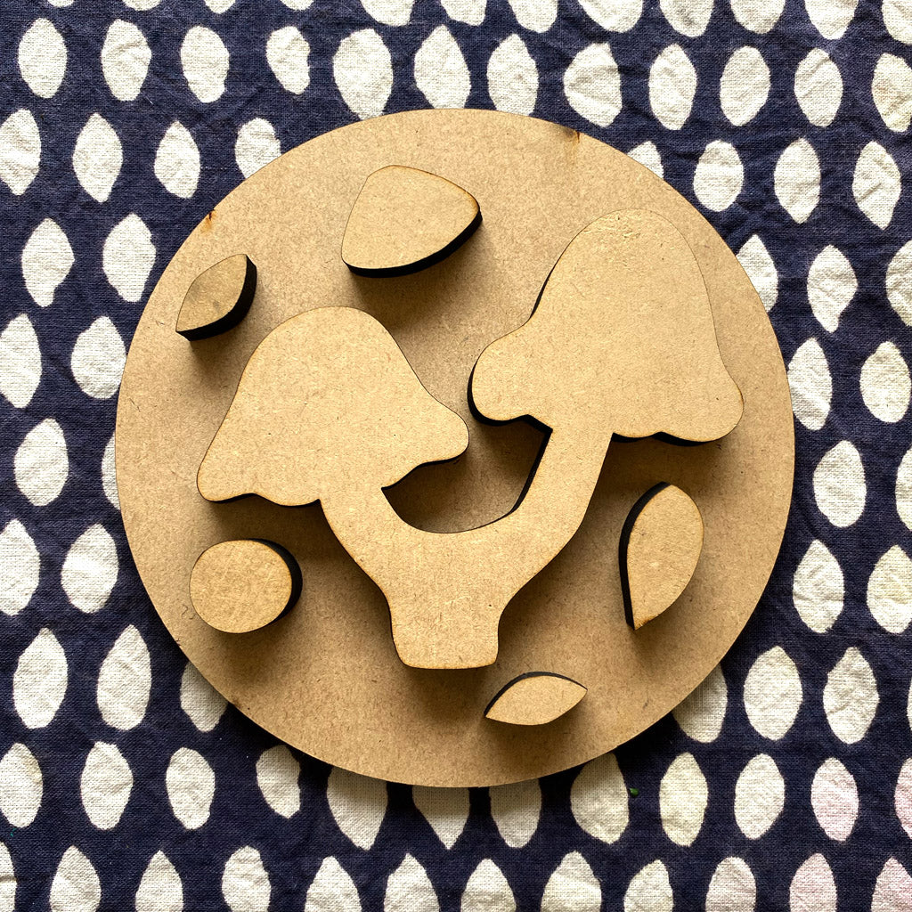 Set fungi figura decorativa MDF