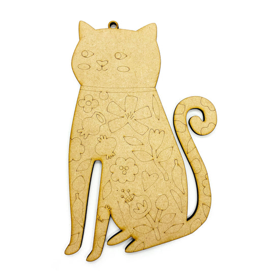Gatito MDF figura para pintar