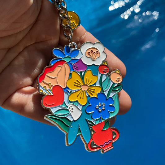 Llavero florero primaveral