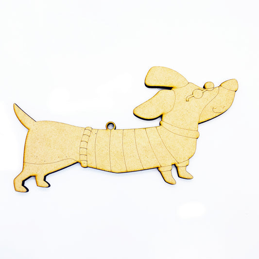 Perro salchicha MDF figura para pintar