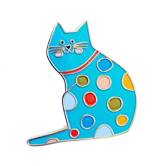 Pin gatito turquesa