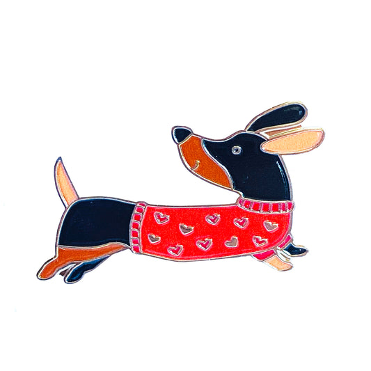 Pin perro salchicha negro