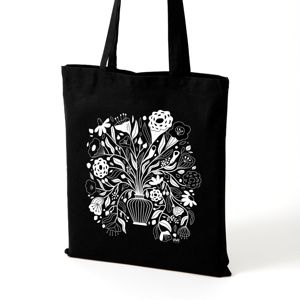 Tote negro "Florero"