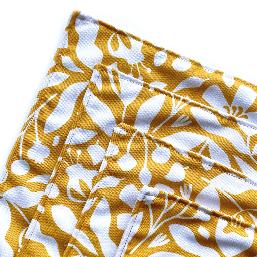 Set 4 individuales mostaza