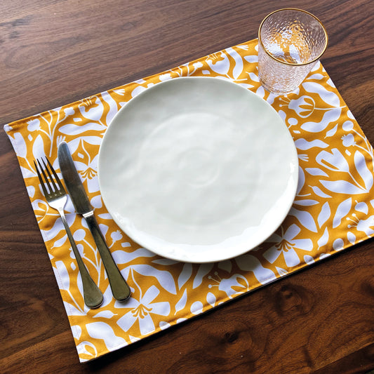 Set 4 individuales mostaza