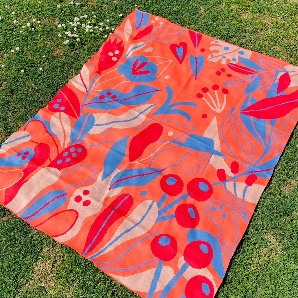 Manta Pink-Red le jardin