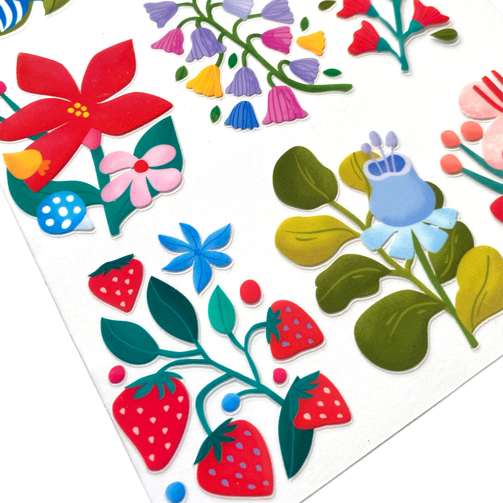 Sticker transferibles DTF UV - Set 9 diseños Flores