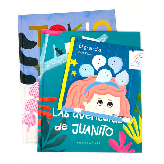 Set 3 libros ilustrados por Caro Celis