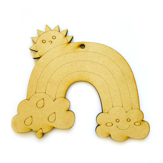 Arcoiris MDF figura para pintar