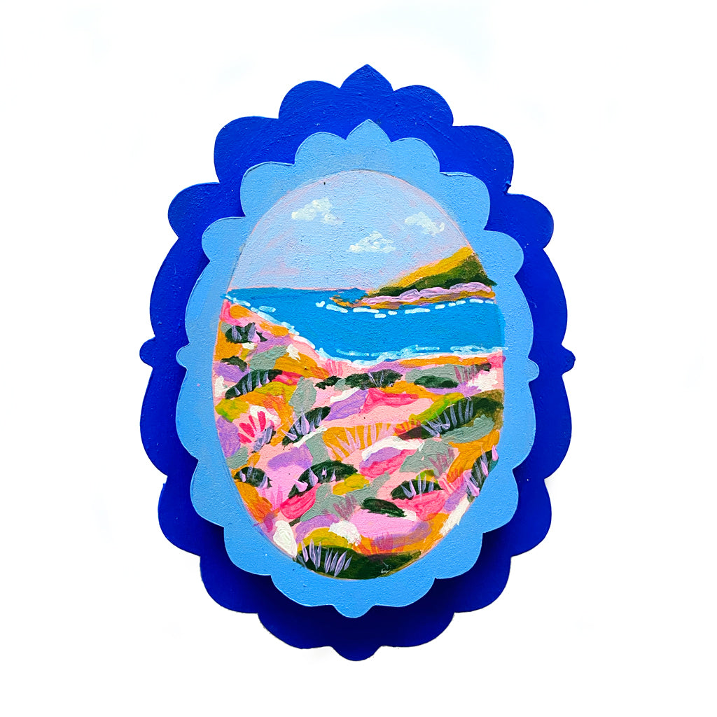 Orilla de la playa en miniatura