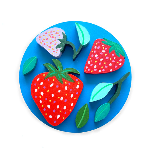 Figura decorativa MDF frutillas