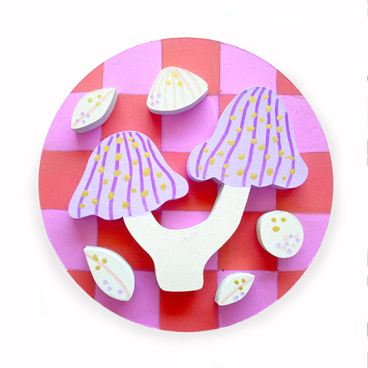 Figura decorativa MDF honguitos