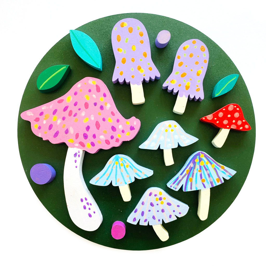 Figura decorativa MDF hongos grandes