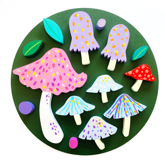 Figura decorativa MDF hongos grandes
