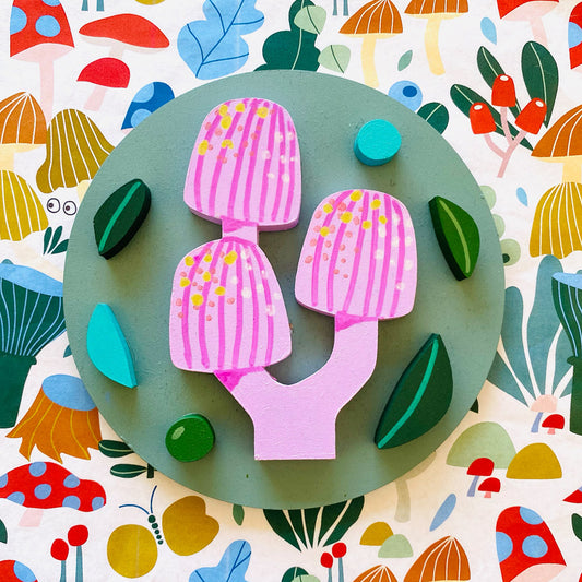 Figura decorativa MDF hongos 1