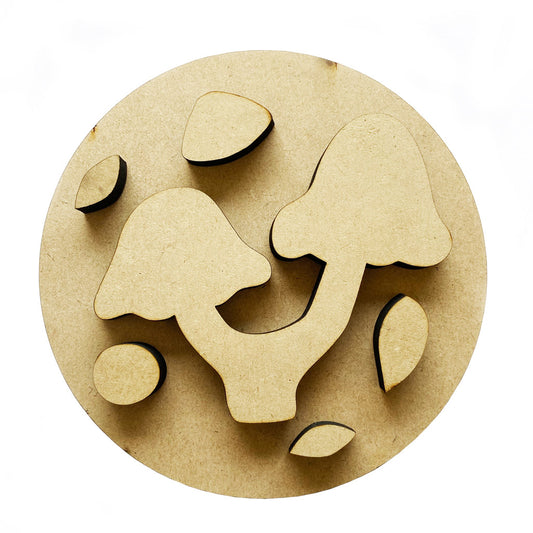 Set fungi figura decorativa MDF