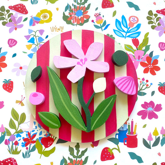 Figura decorativa MDF flor