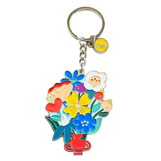 Llavero florero primaveral