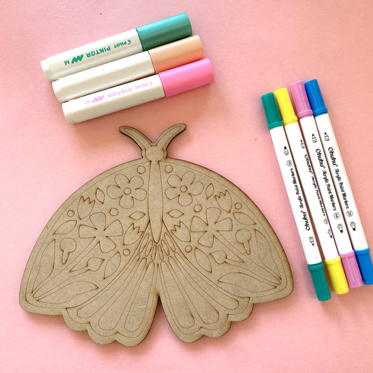 Mariposa nocturna figura para pintar