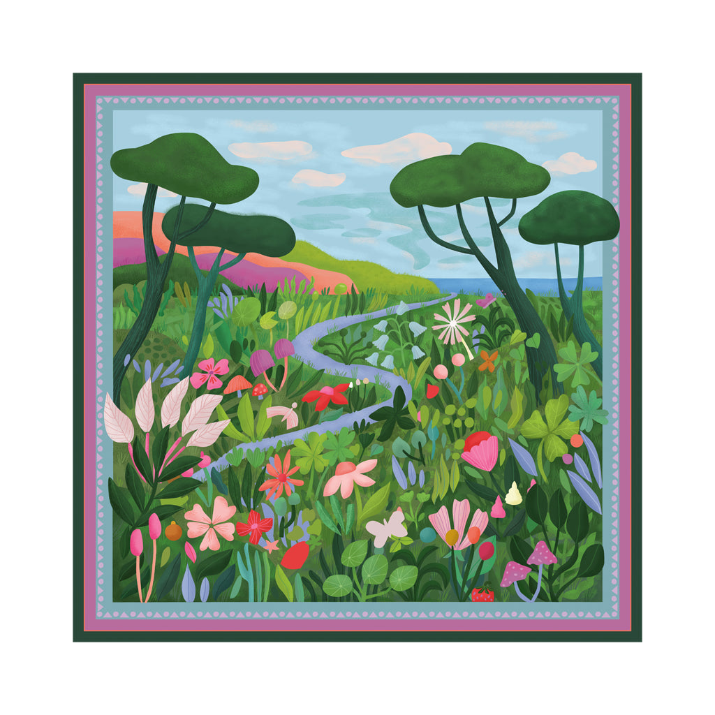 Pañuelo satín "pradera"