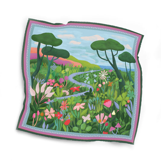 Pañuelo satín "pradera"