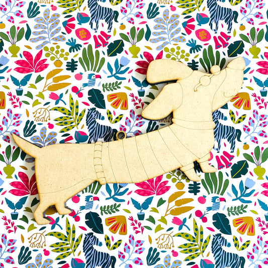 Perro salchicha MDF figura para pintar