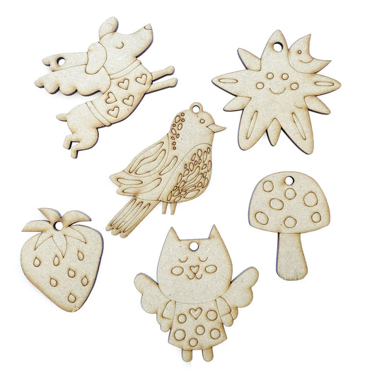 Set 6 figuras navideñas