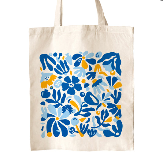 Tote "Blue garden"