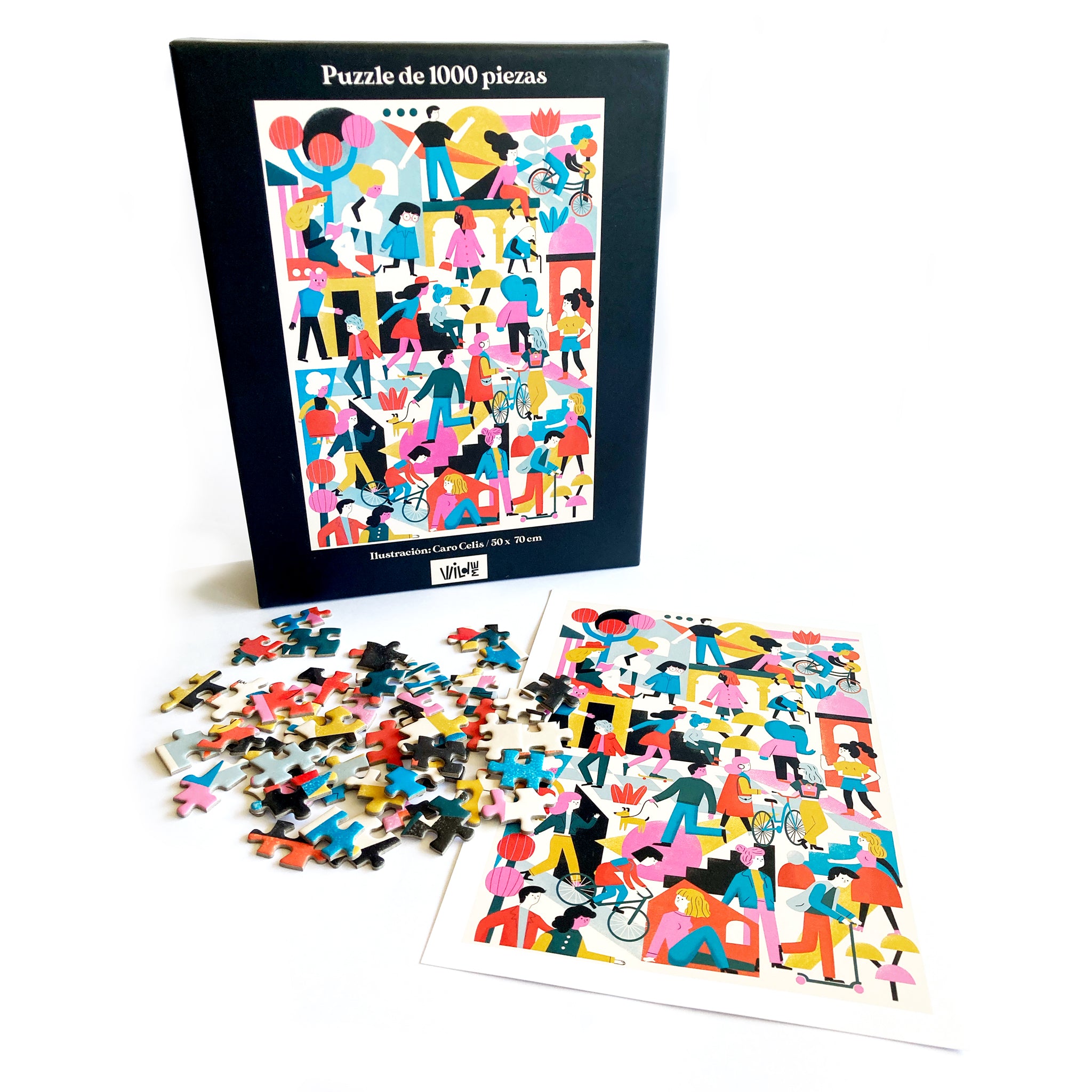 Boite de 9 cubes puzzles animaux de la ferme