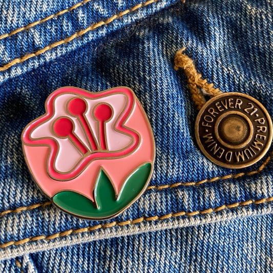 Pin Flor rosa pálido