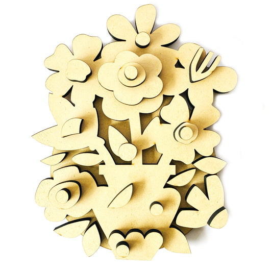 Set Florero MDF S para pintar