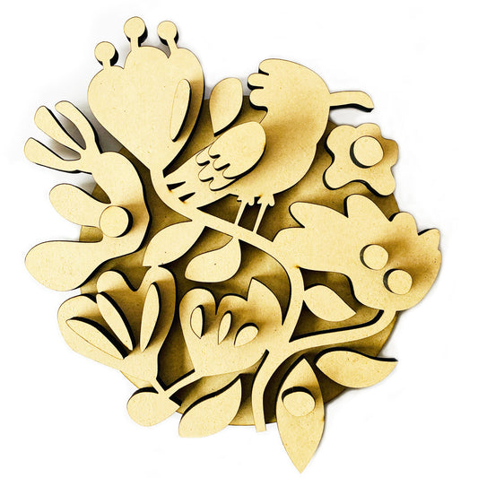 Set Pajarito MDF para pintar