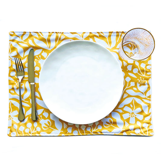 Set 4 individuales mostaza